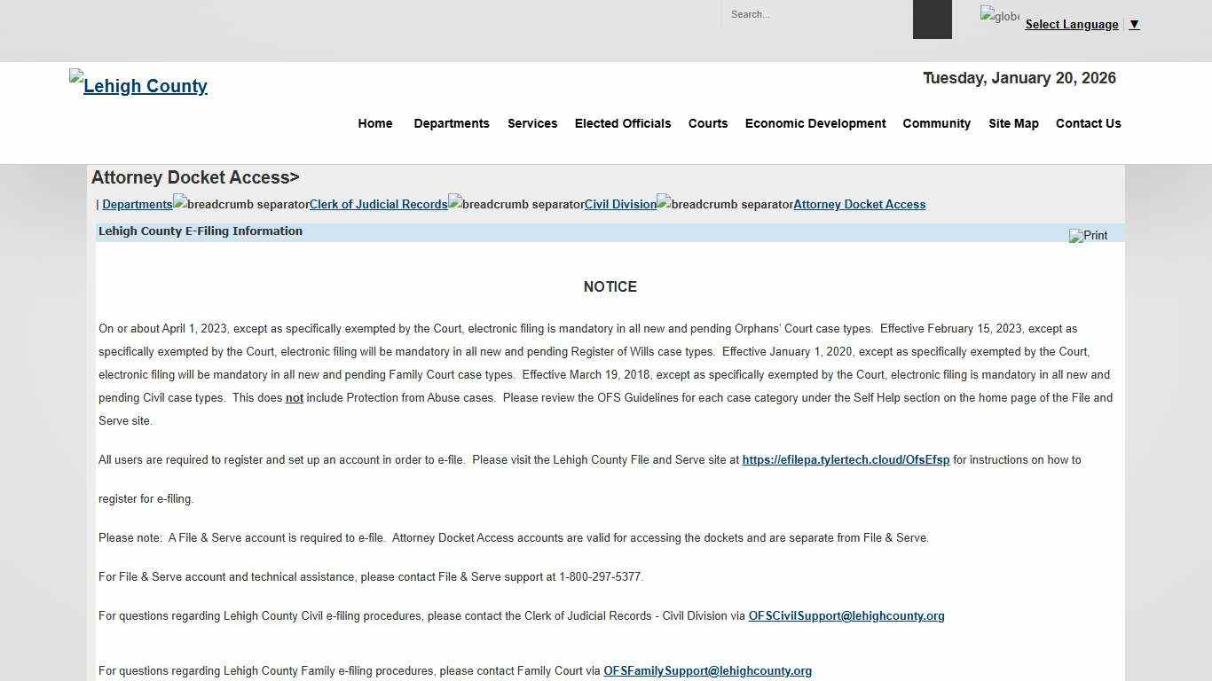 Attorney Docket Access
